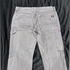 Dickies Gray Carpenter Pants, Men Size 34, Straight Fit